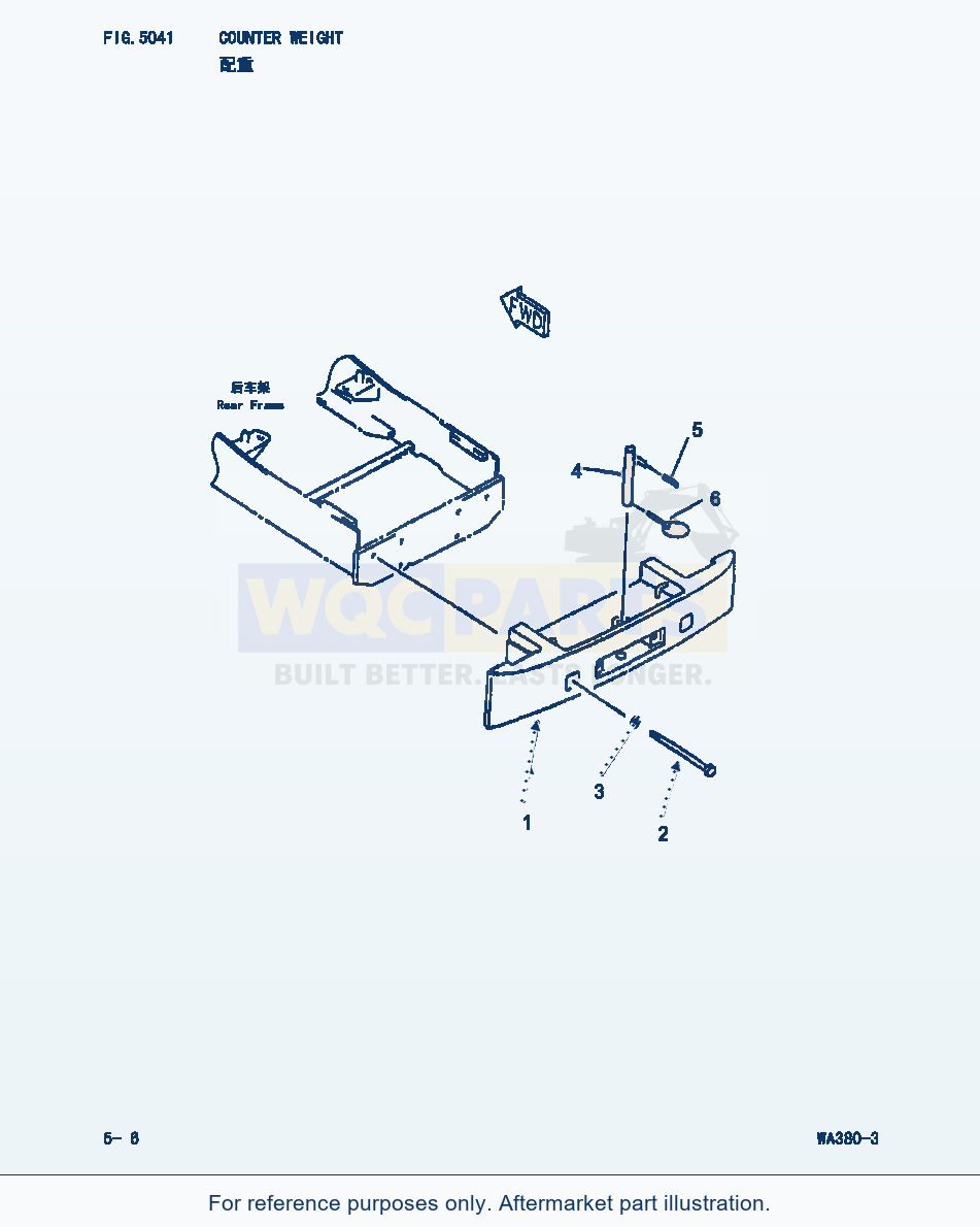 Komatsu WA380-3 Counter Weight (|000175) parts diagram