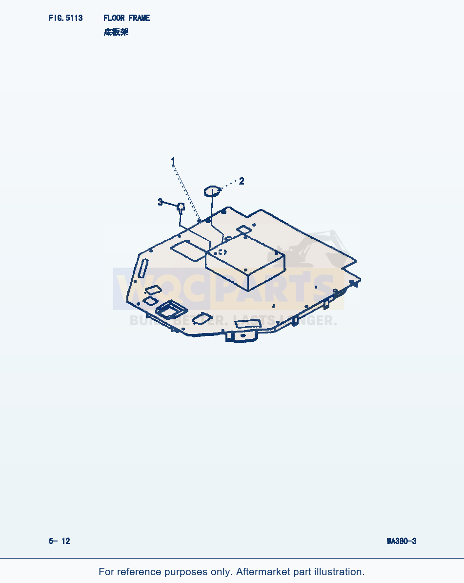 Komatsu WA380-3 Floor Frame (|000178) parts diagram