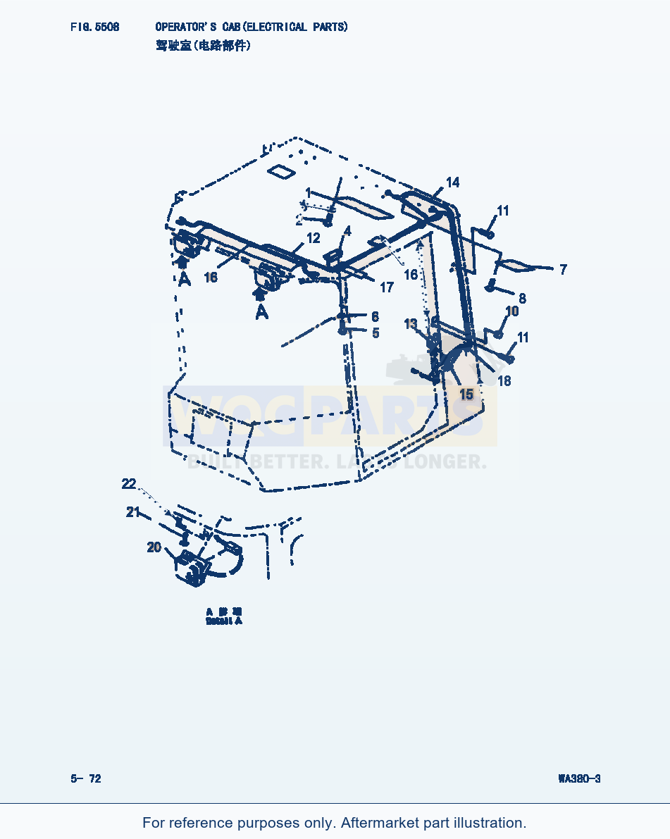 Komatsu WA380-3 Operator'S Cab(Electrical Parts) (|000209) parts diagram