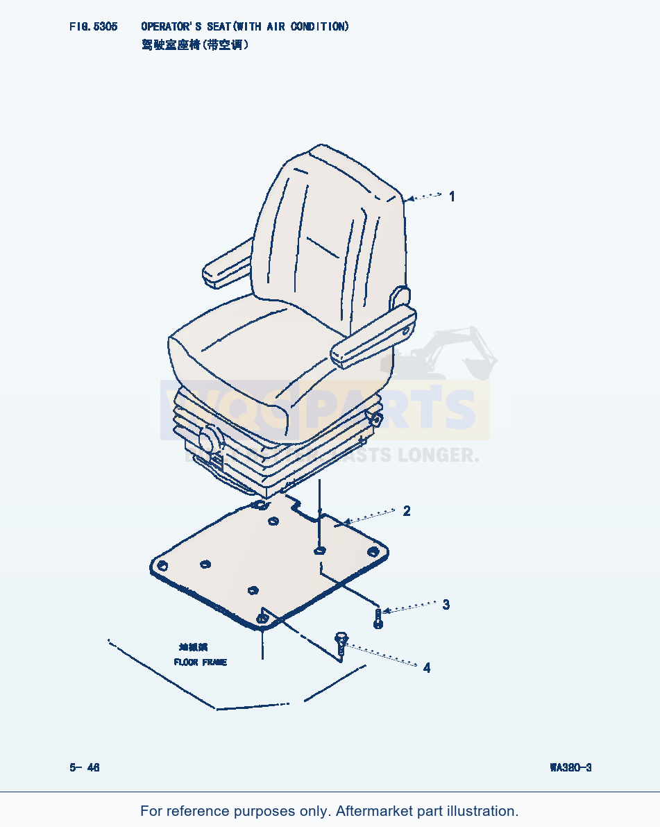 Komatsu WA380-3 Operator'S Seat(With Air Condition) (|000197) parts diagram
