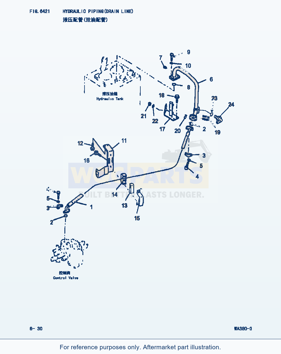 Komatsu WA380-3 Hydraulic Piping(Drain Line) (|000241) parts diagram