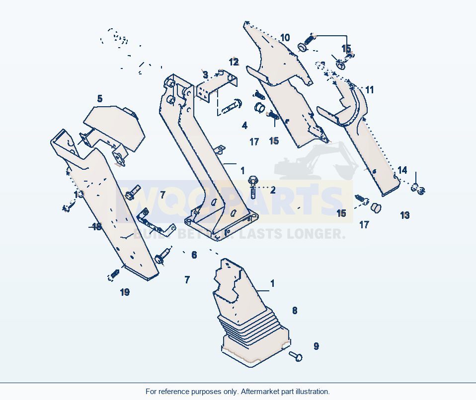 Komatsu WA380-3 Steering Column, Attaching Parts (Gj2K1884) parts diagram
