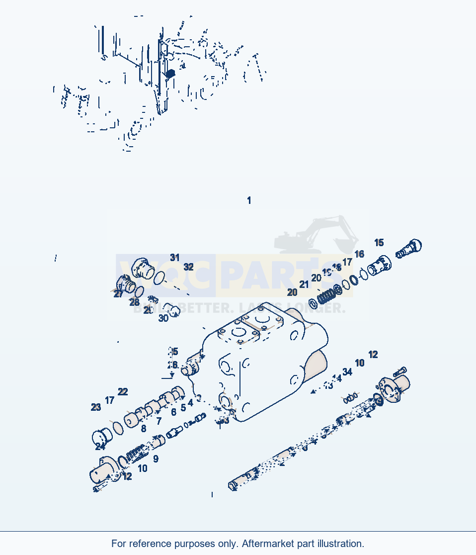 Komatsu WA380-3 Valve Block, Steering Demand Valve (Gj2K2275) parts diagram