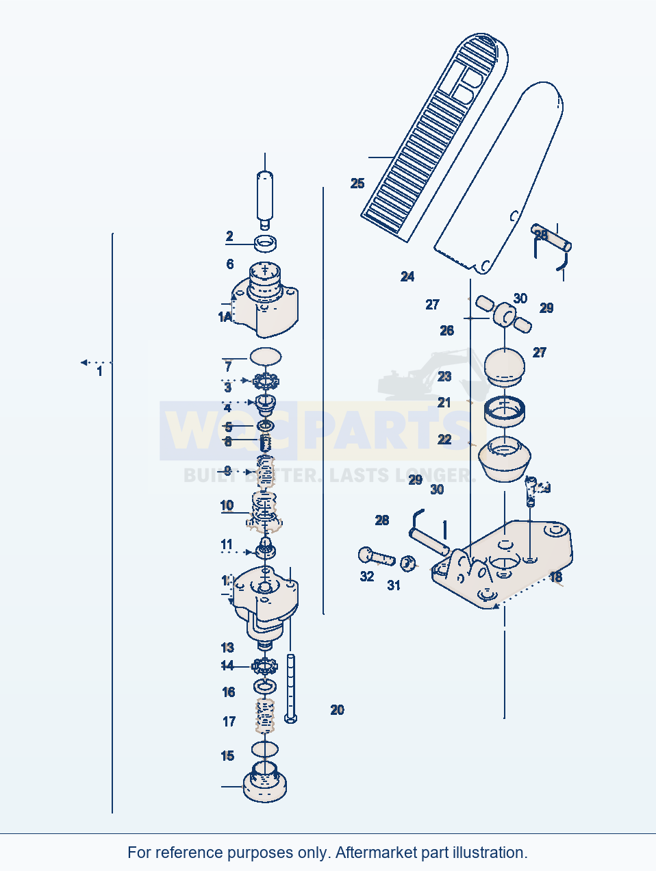 Komatsu WA380-3 Brake Pipin, Rear Axle — Brake Valve parts diagram