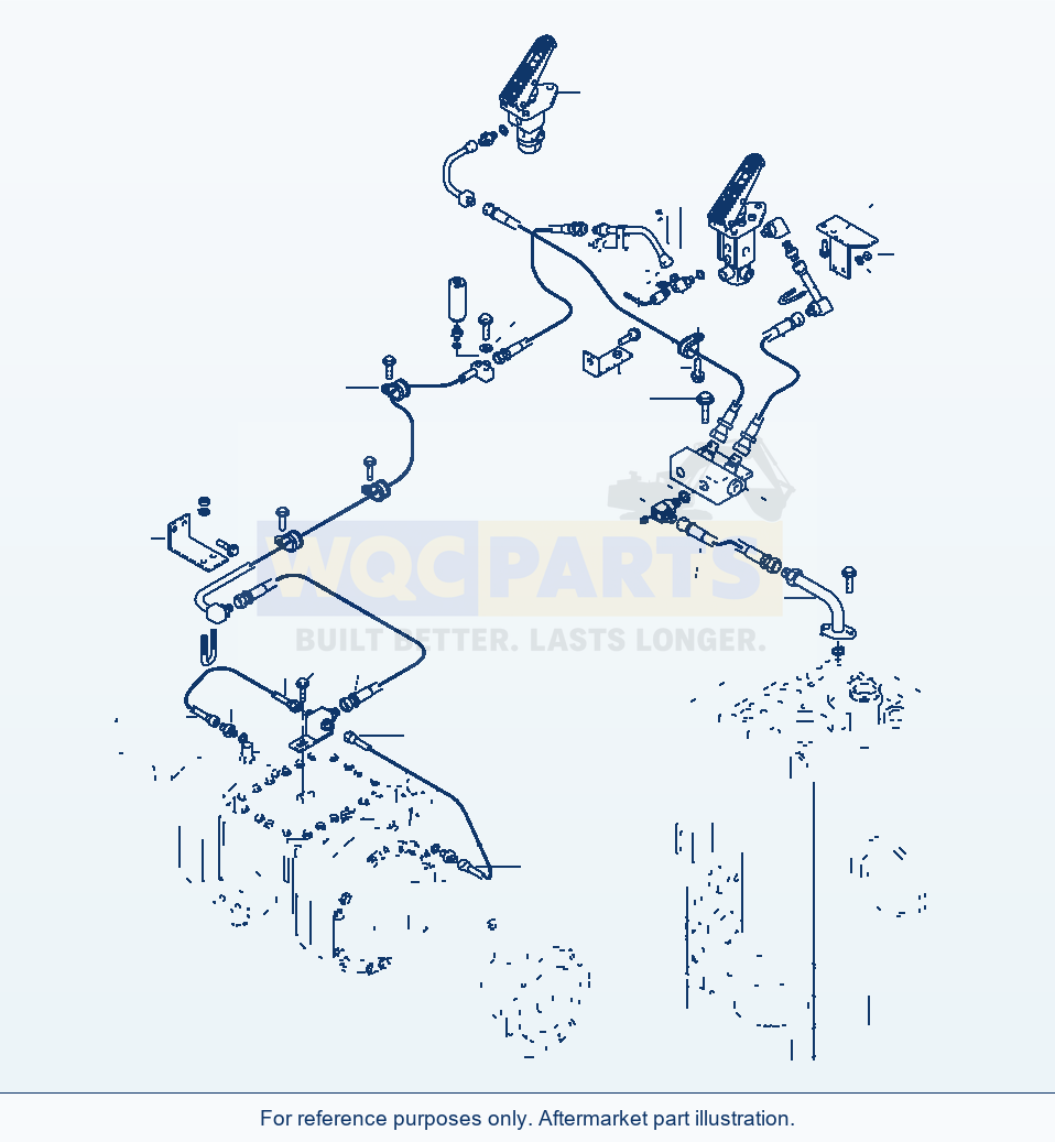 Komatsu WA380-3 Brake Pipin, Rear Axle parts diagram