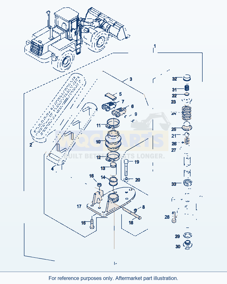 Komatsu WA380-3 Brake Piping, Rear Axle — Brake Valve parts diagram