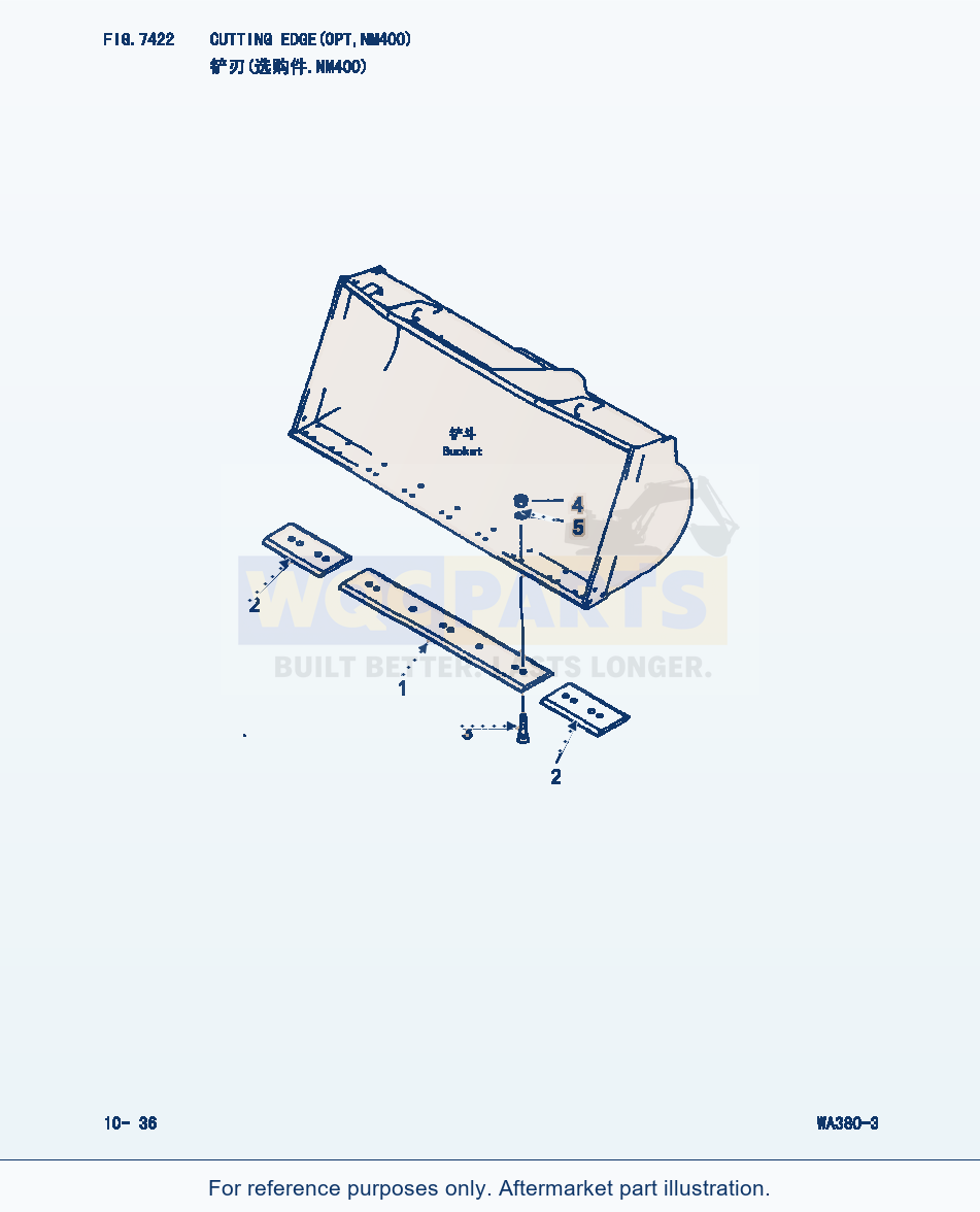 Komatsu WA380-3 Cutting Edge(Opt,Nm400) (|000275) parts diagram