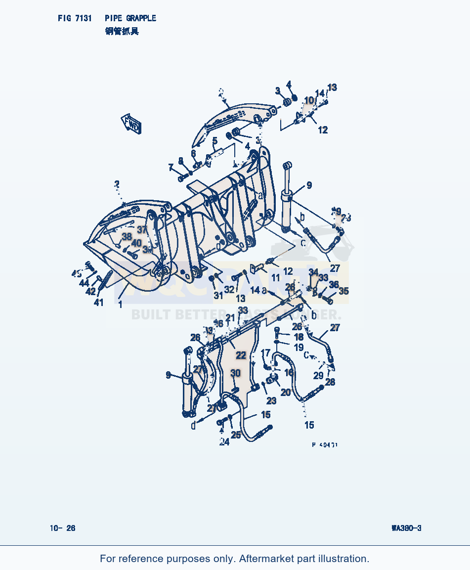 Komatsu WA380-3 Pipe Grapple (|000270) parts diagram