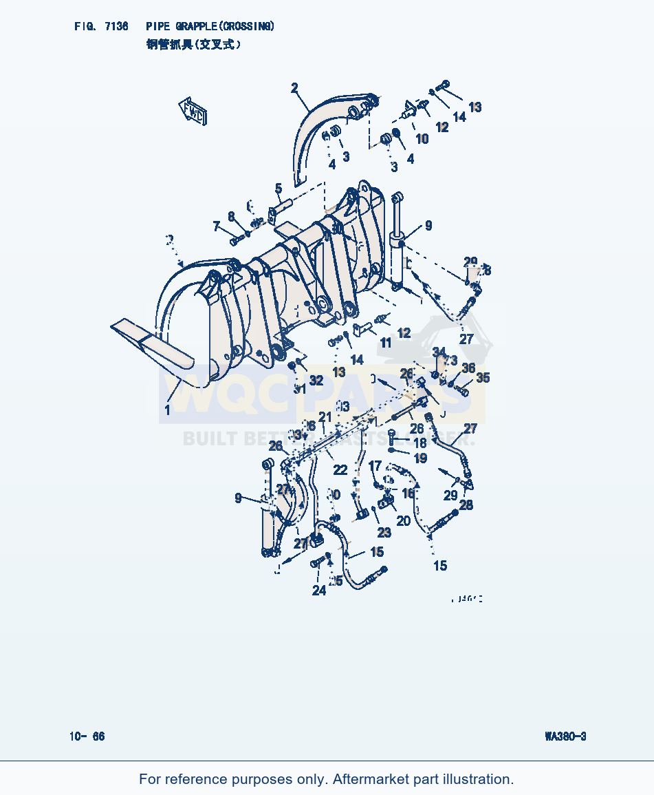 Komatsu WA380-3 Pipe Grapple(Crossing) (|000291) parts diagram