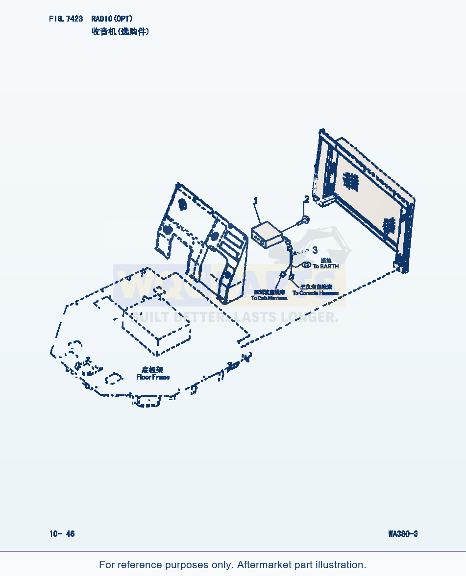 Komatsu WA380-3 Radio(Opt) (|000280) parts diagram