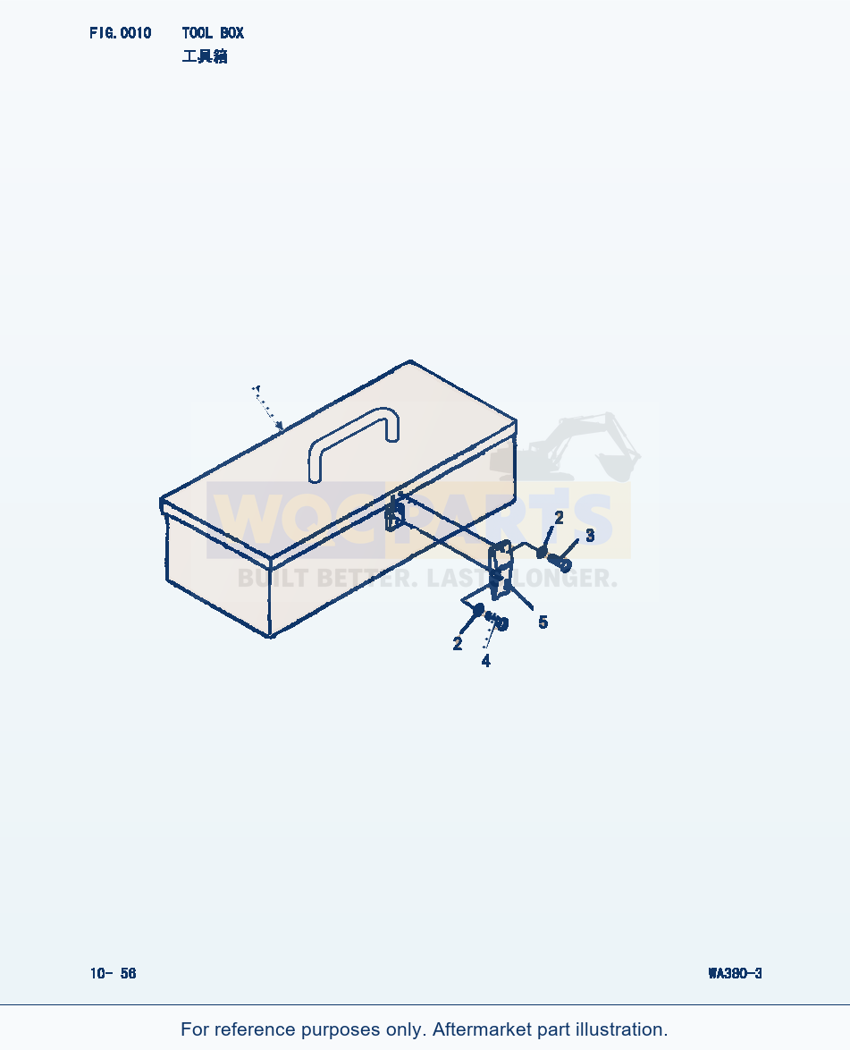 Komatsu WA380-3 Tool Box (|000286) parts diagram