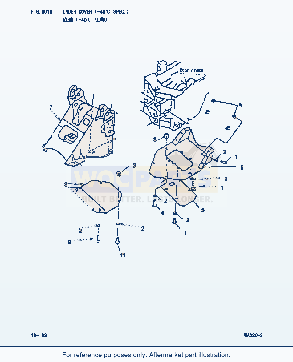Komatsu WA380-3 Under Cover(-40Cent. Spec.) (|000299) parts diagram