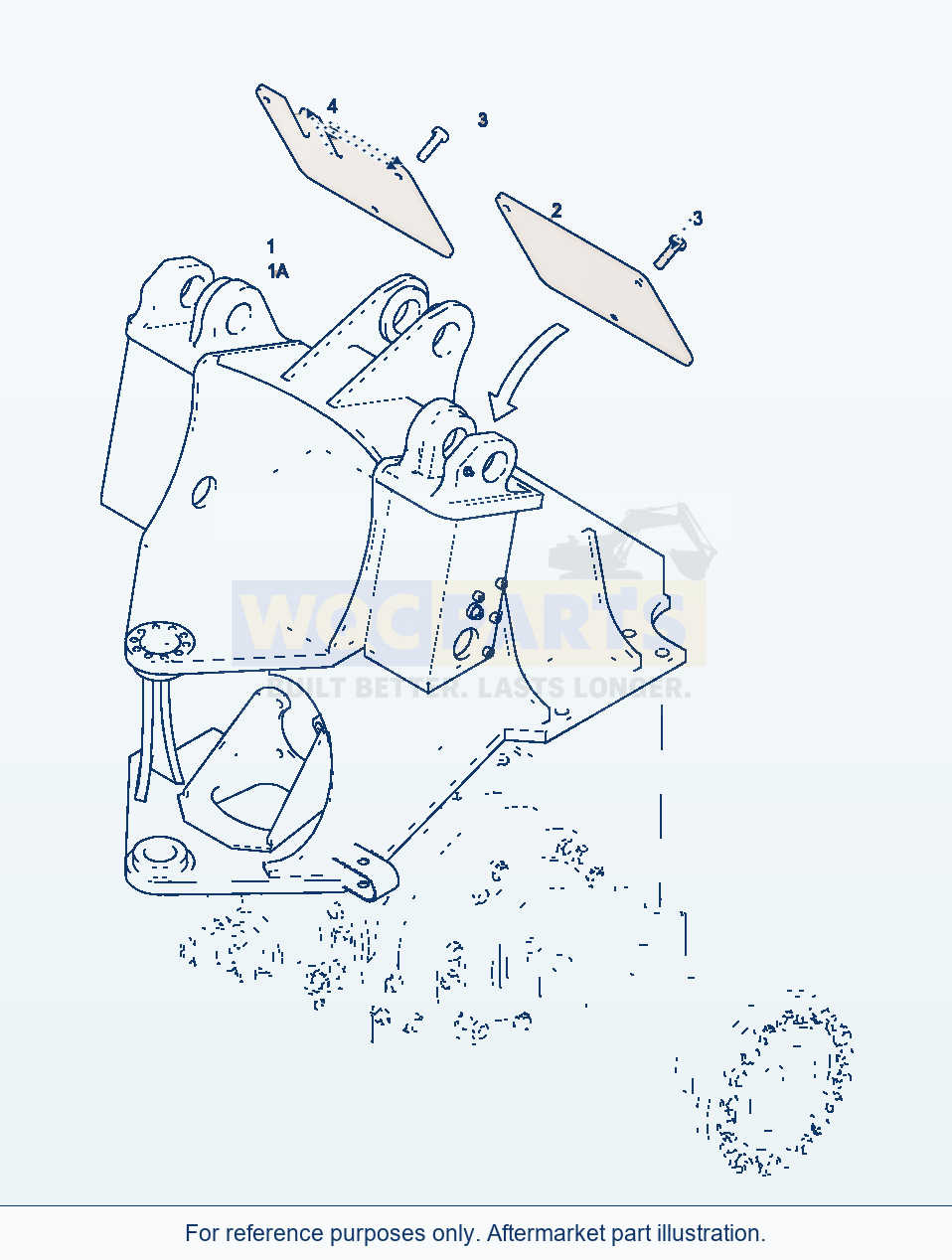 Komatsu WA380-3 Front Frame Serial H20051-H20500 parts diagram