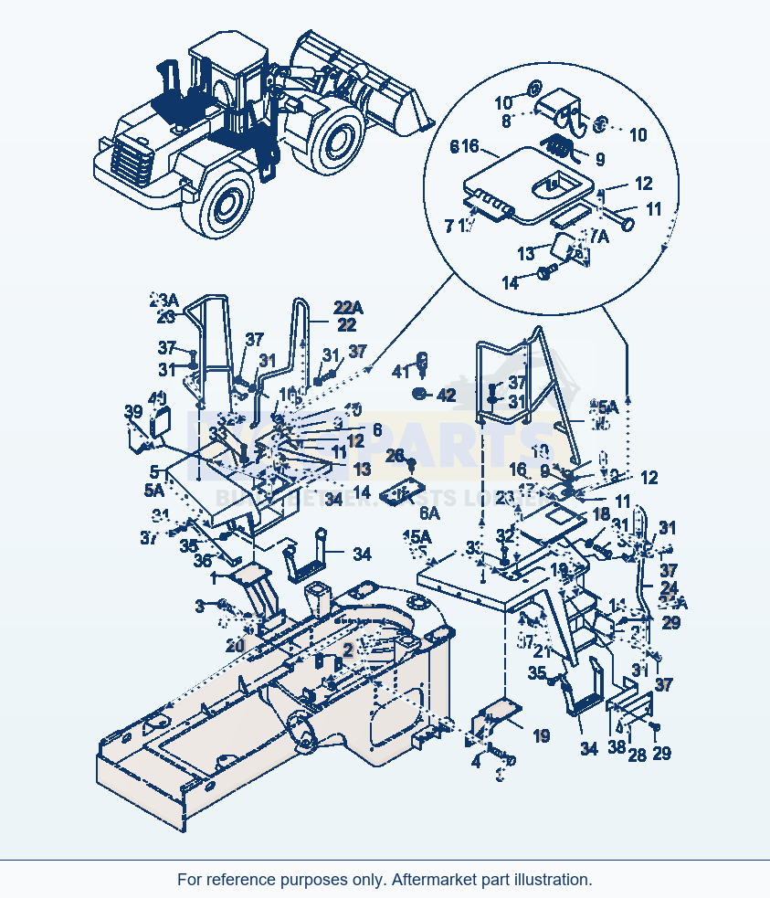 Komatsu WA380-3 Ladder parts diagram