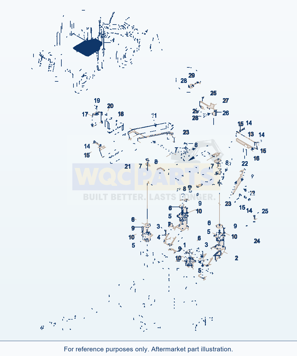 Komatsu WA380-3 Platform, Attaching Part parts diagram
