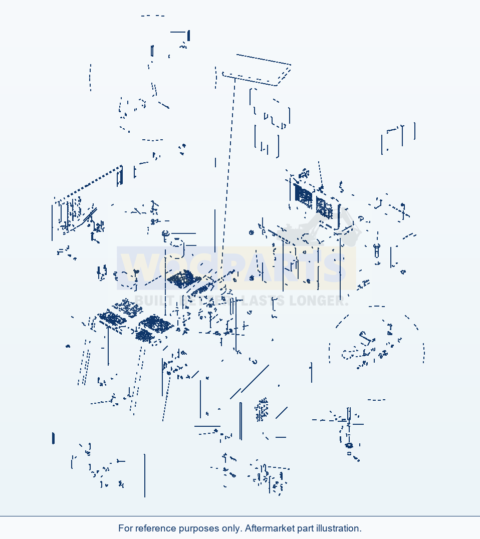 Komatsu WA380-3 Radiator Guard And Bonnet parts diagram