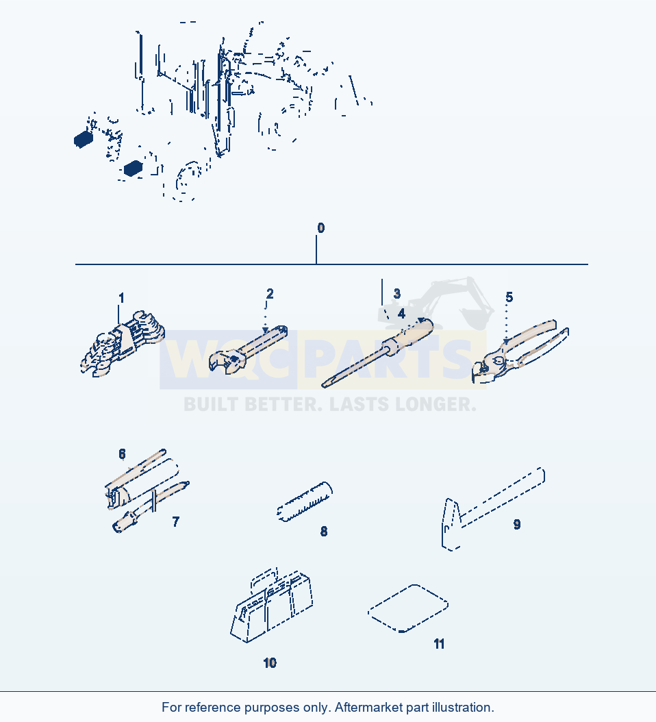 Komatsu WA380-3 Tools parts diagram