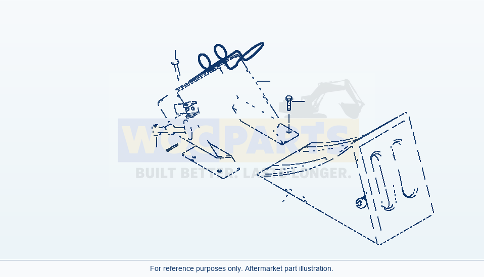 Komatsu WA380-3 Wedge And Attachement parts diagram