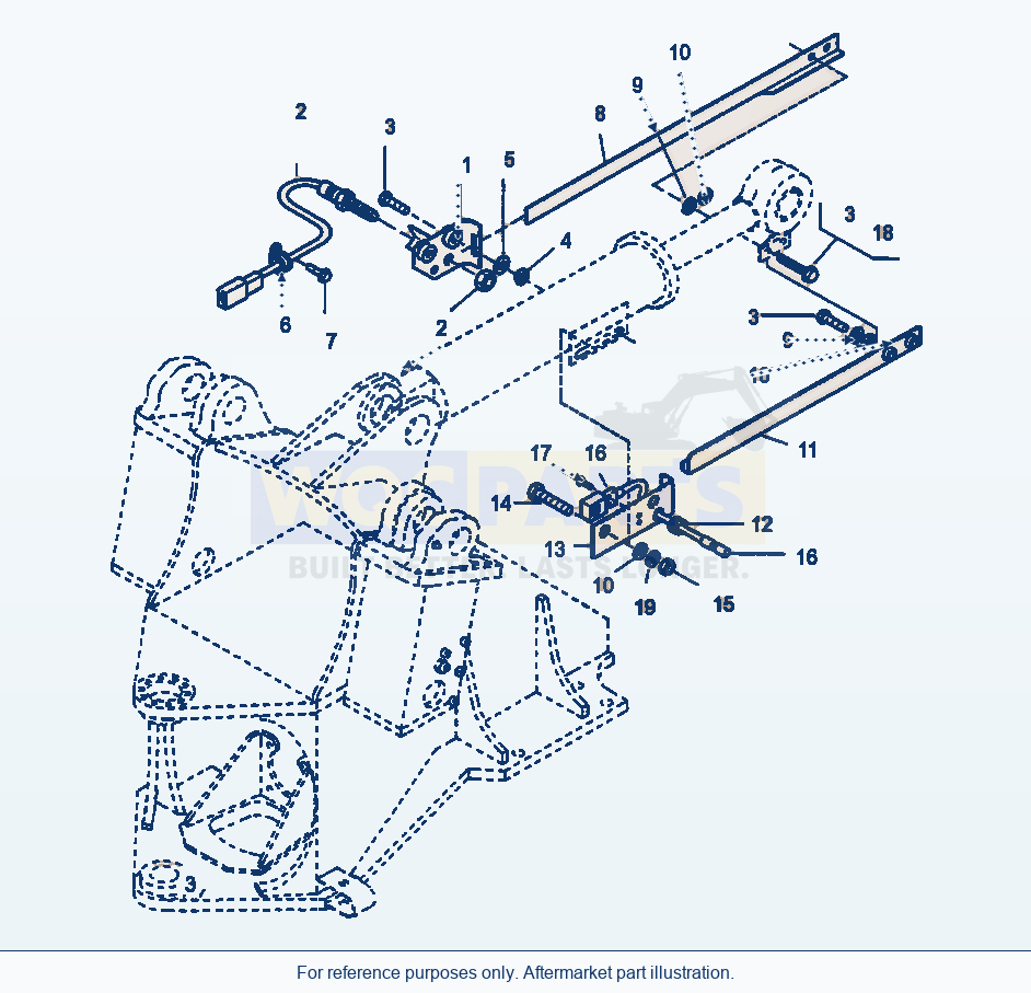 Komatsu WA380-3 Bucket Position Indicator parts diagram