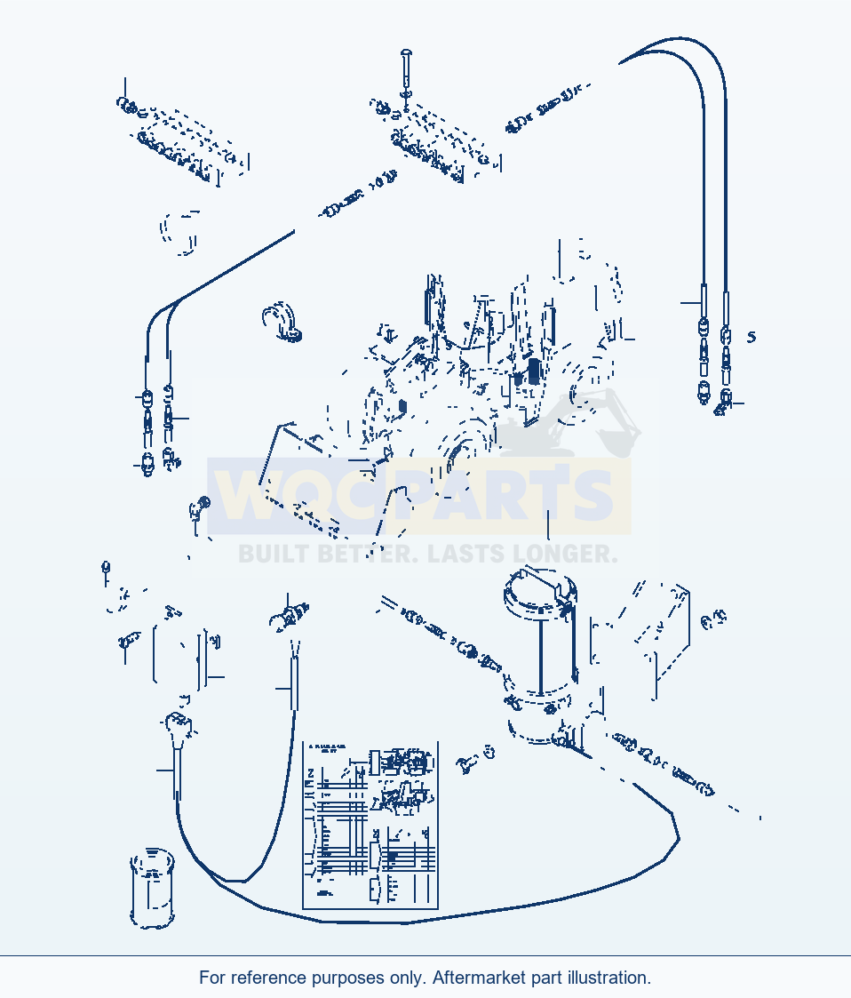 Komatsu WA380-3 Central Lubrication parts diagram