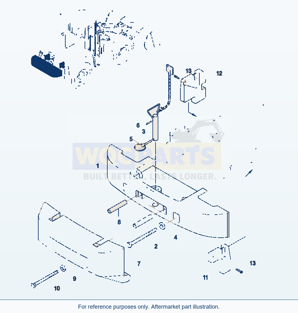 Komatsu WA380-3 Counterweight parts diagram