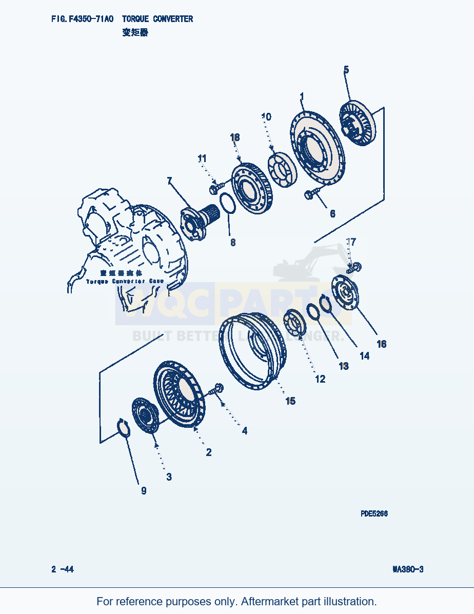 Komatsu WA380-3 Torque Converter (|000131) parts diagram