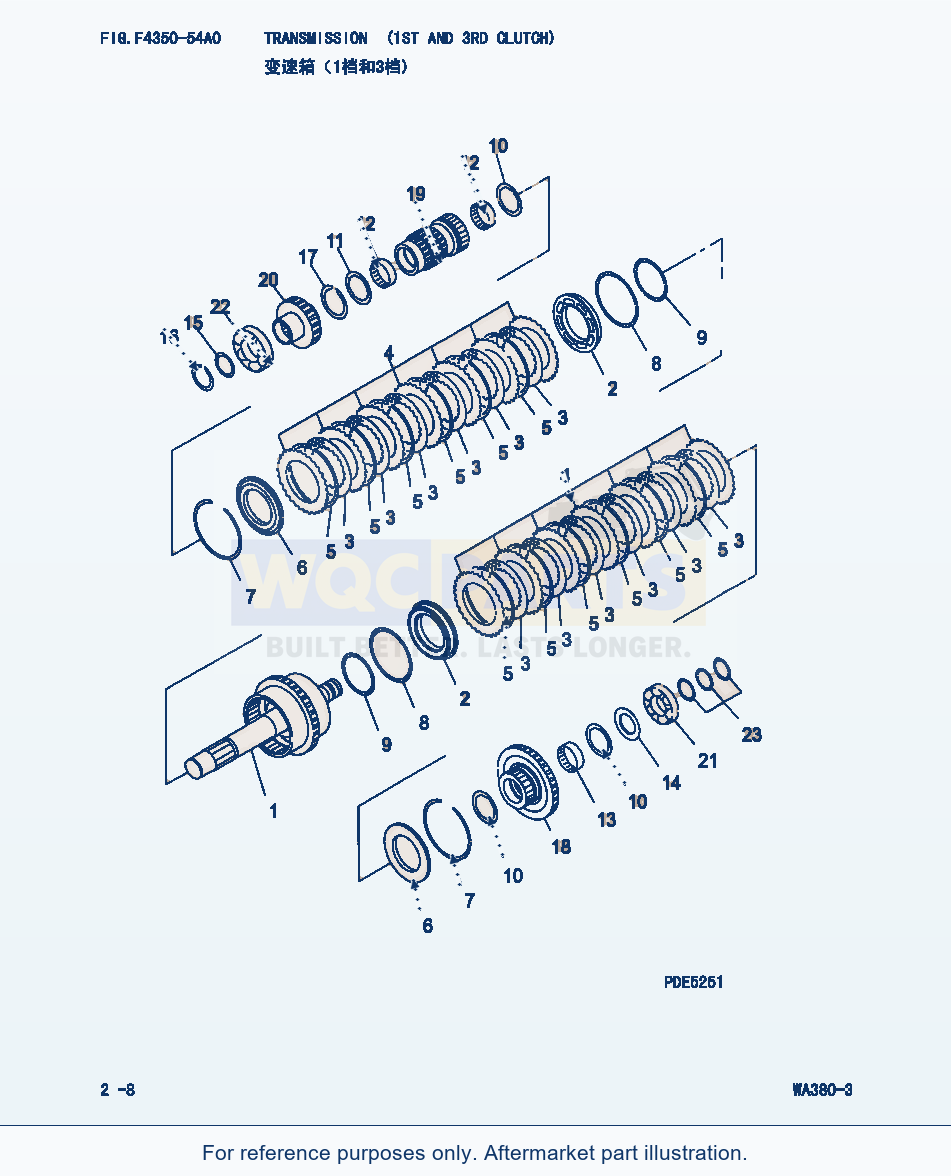 Komatsu WA380-3 Transmission(1St And 3Rd Clutch) (|000114) parts diagram