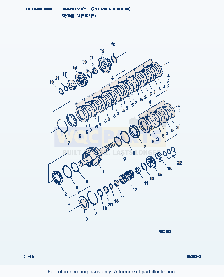 Komatsu WA380-3 Transmission(2Nd And 4Th Clutch) (|000115) parts diagram