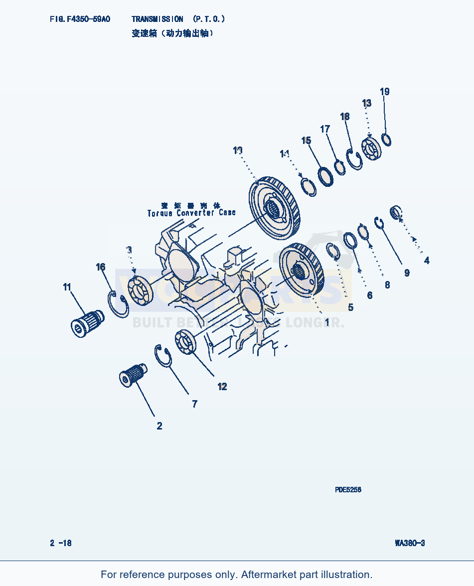Komatsu WA380-3 Transmission(P.T.O.) (|000119) parts diagram