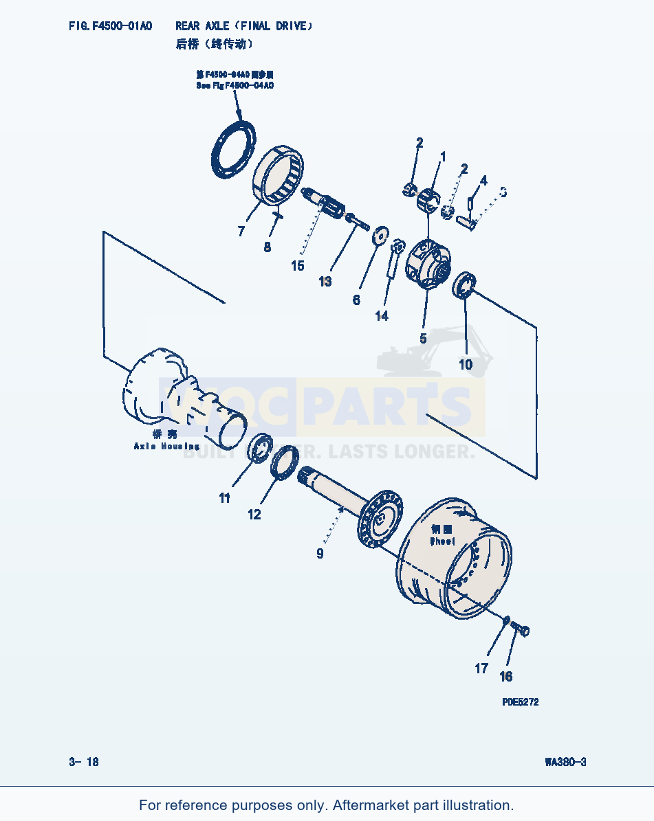 Komatsu WA380-3 Rear Axle(Final Drive) (|000143) parts diagram