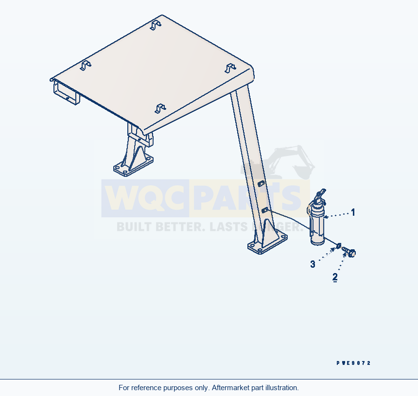 Komatsu WA380-3 Fire Extinguisher parts diagram