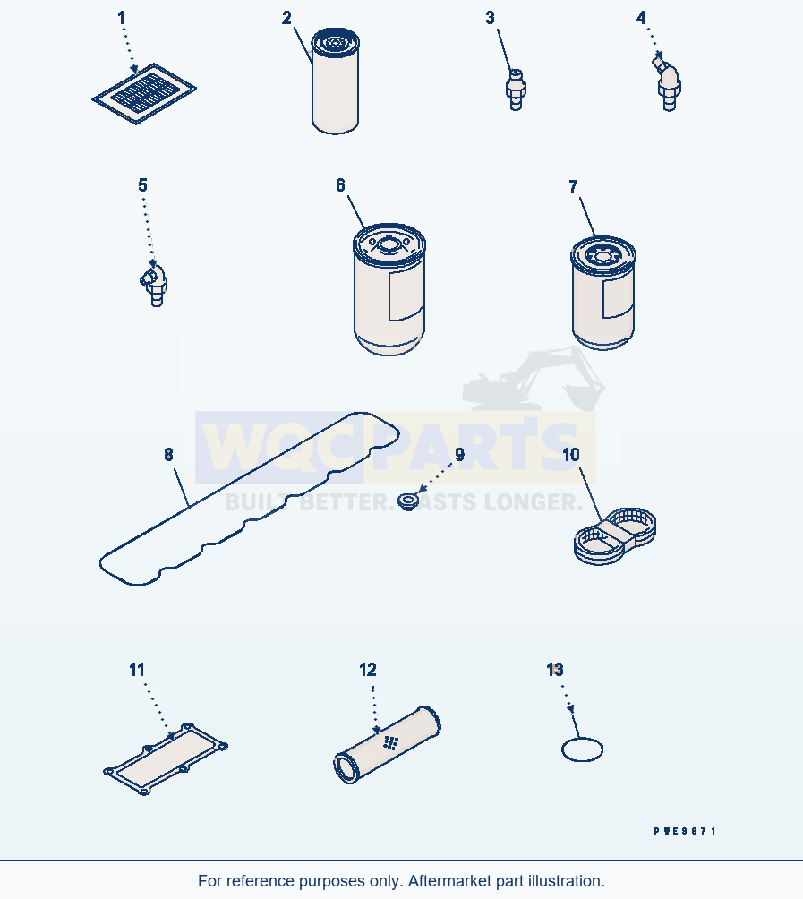 Komatsu WA380-3 Spare parts diagram
