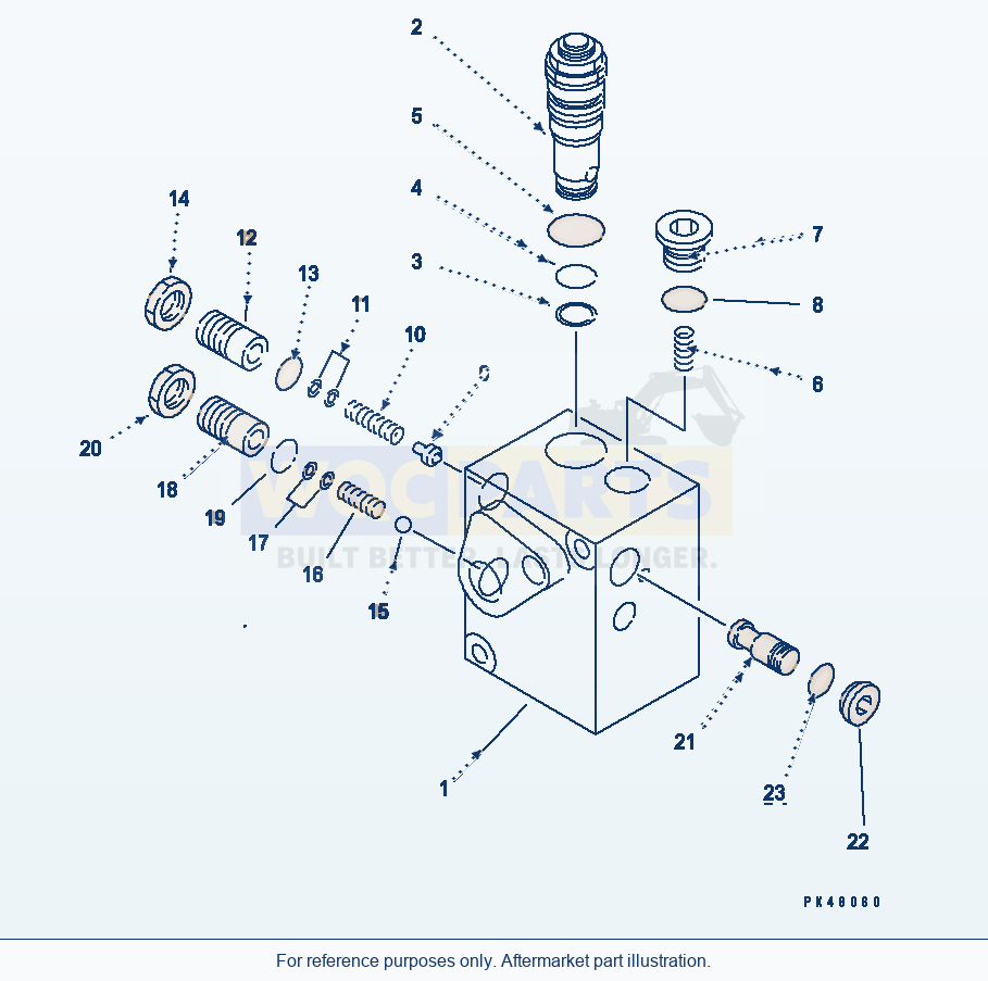 Komatsu WA380-3 Accumulator Charge Valve(#50001-) parts diagram