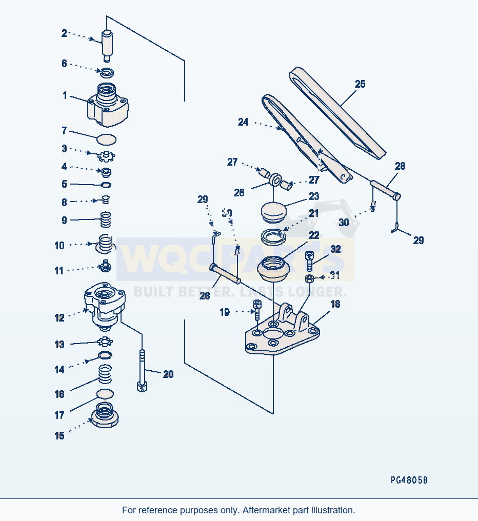 Komatsu WA380-3 Brake Valve (Single Type)(#50001-) parts diagram