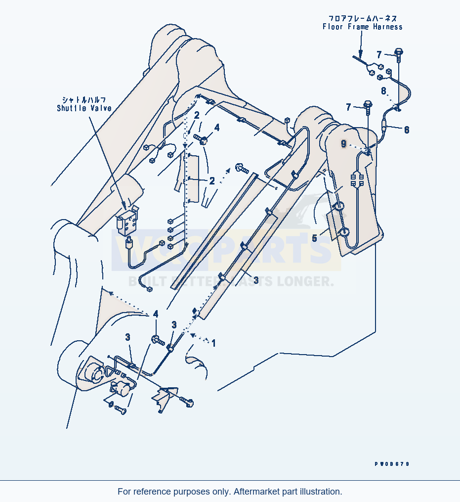 Komatsu WA380-3 Electrical (With Bucket Auto Leveling System) parts diagram