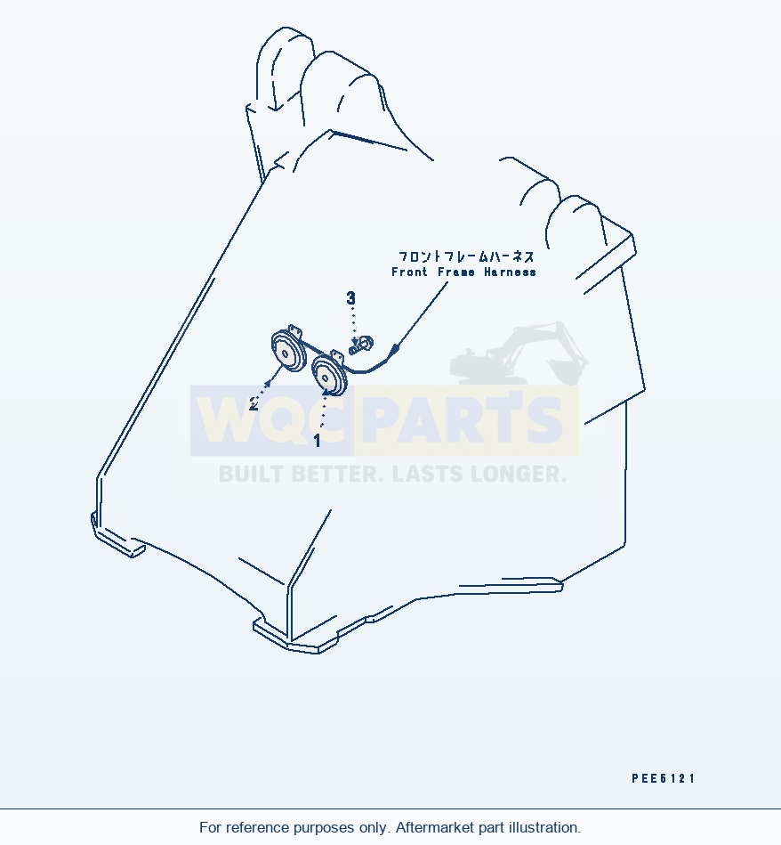 Komatsu WA380-3 Horn(#53001-53999) parts diagram