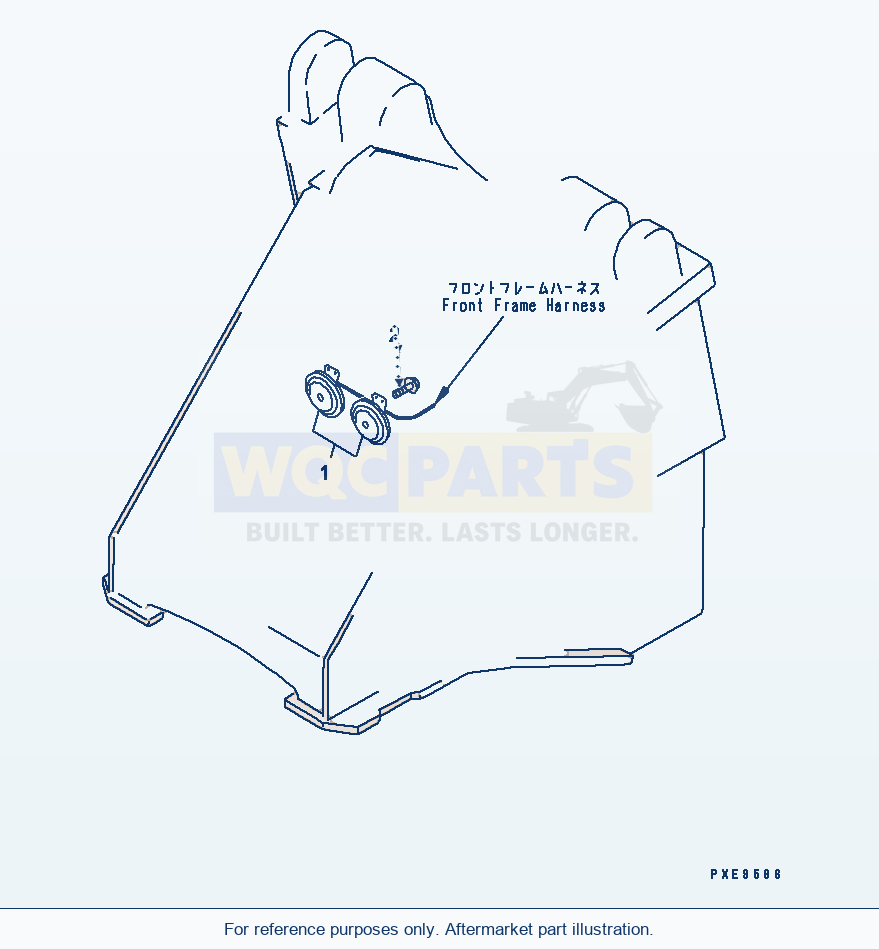 Komatsu WA380-3 Horn(#54001-) parts diagram
