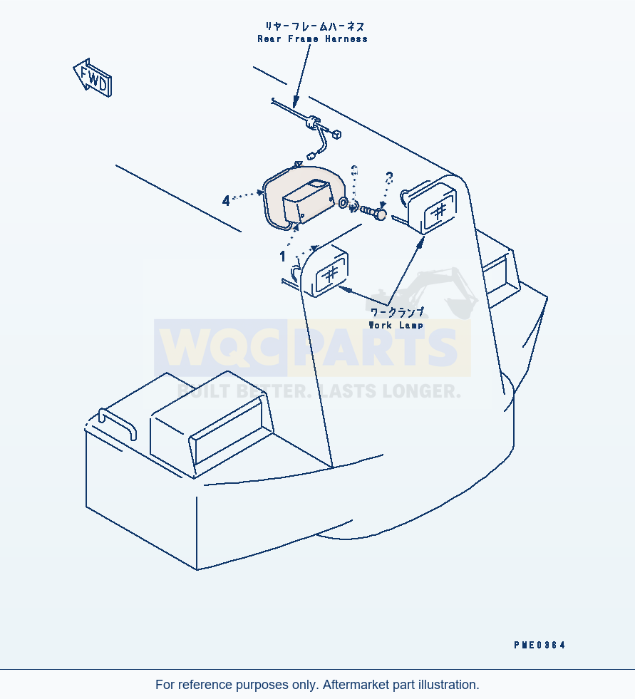 Komatsu WA380-3 Back-Up Buzzer(#50001-) parts diagram