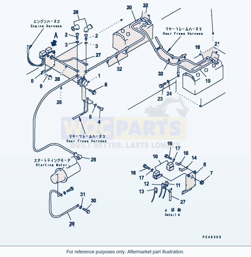 Komatsu WA380-3 Electrical System (Battery Line)(#50001-) parts diagram
