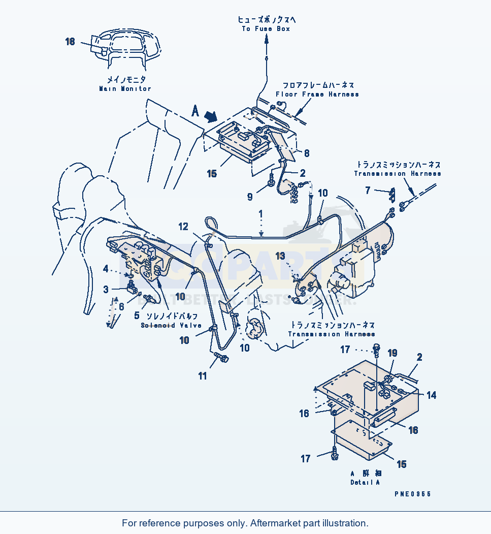 Komatsu WA380-3 Electrical System (E.C.S.S. Line)(#50001-) parts diagram