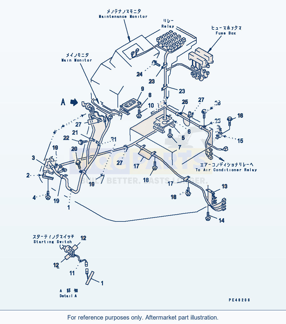 Komatsu WA380-3 Electrical System (Floor Line)(#50001-) parts diagram