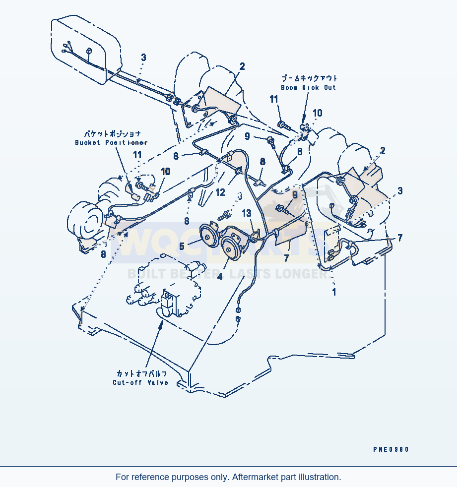 Komatsu WA380-3 Electrical System (Front Frame Line)(#50001-) parts diagram