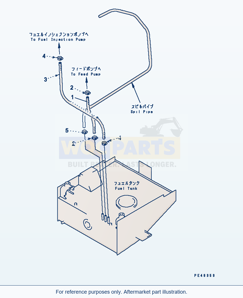 Komatsu WA380-3 Fuel Piping(#50001-) parts diagram