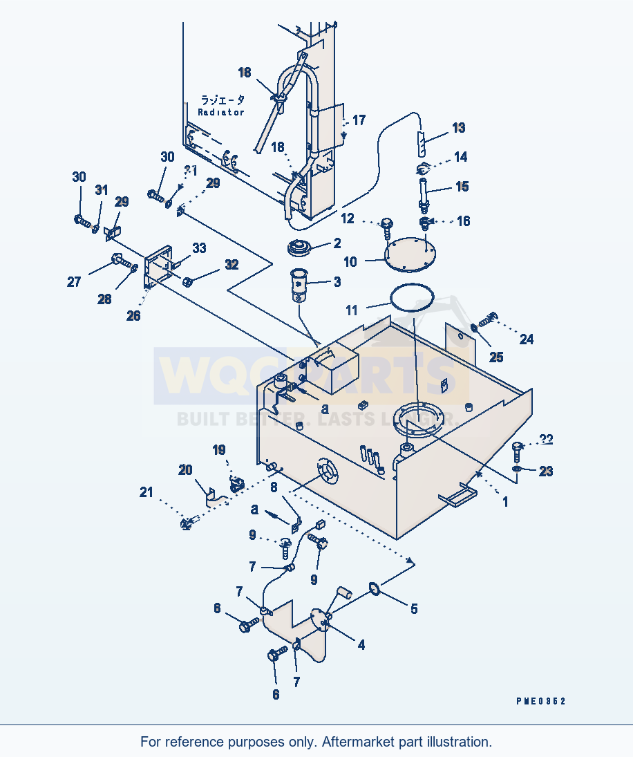 Komatsu WA380-3 Fuel Tank(#50001-) parts diagram