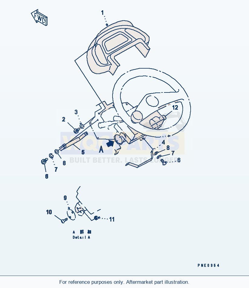 Komatsu WA380-3 Instrument Panel (Without Cab)(#50001-) parts diagram