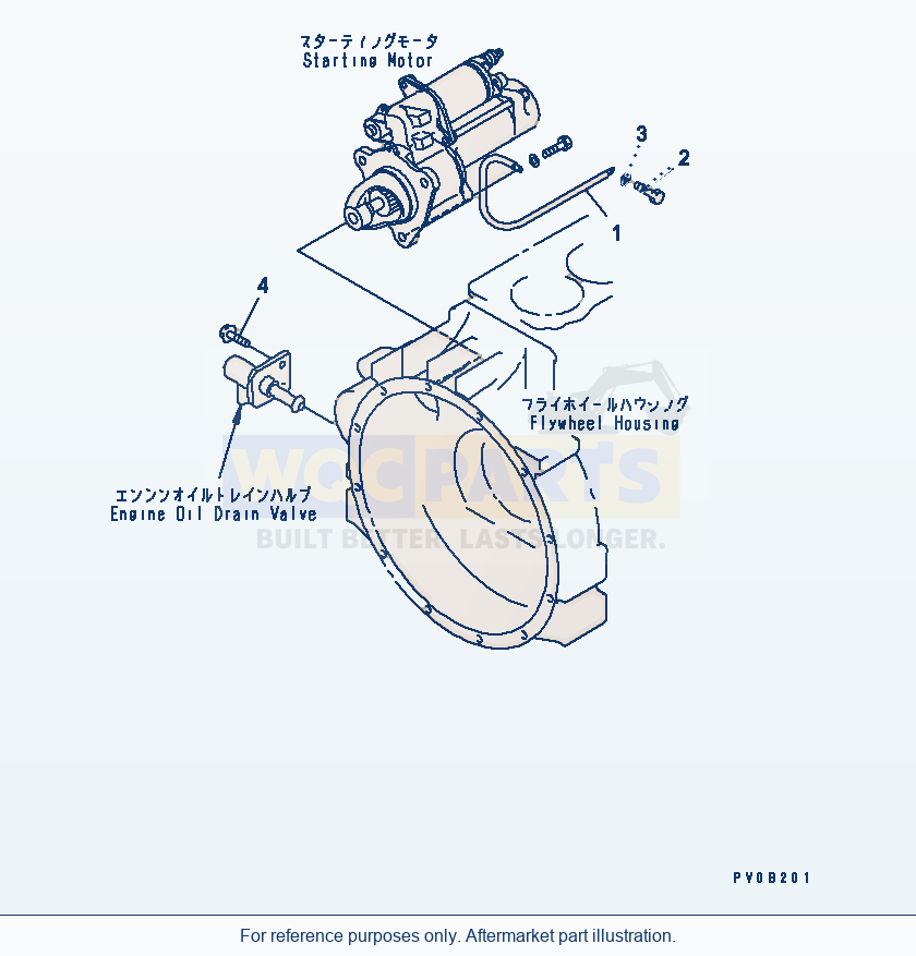 Komatsu WA380-3 Engine Parts (Engine Earth) parts diagram