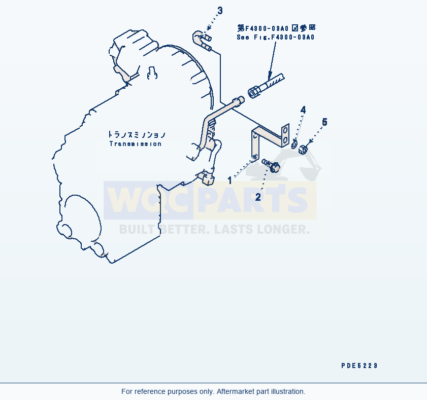Komatsu WA380-3 Engine Parts (Oil Cooler Piping Mounting Parts) parts diagram
