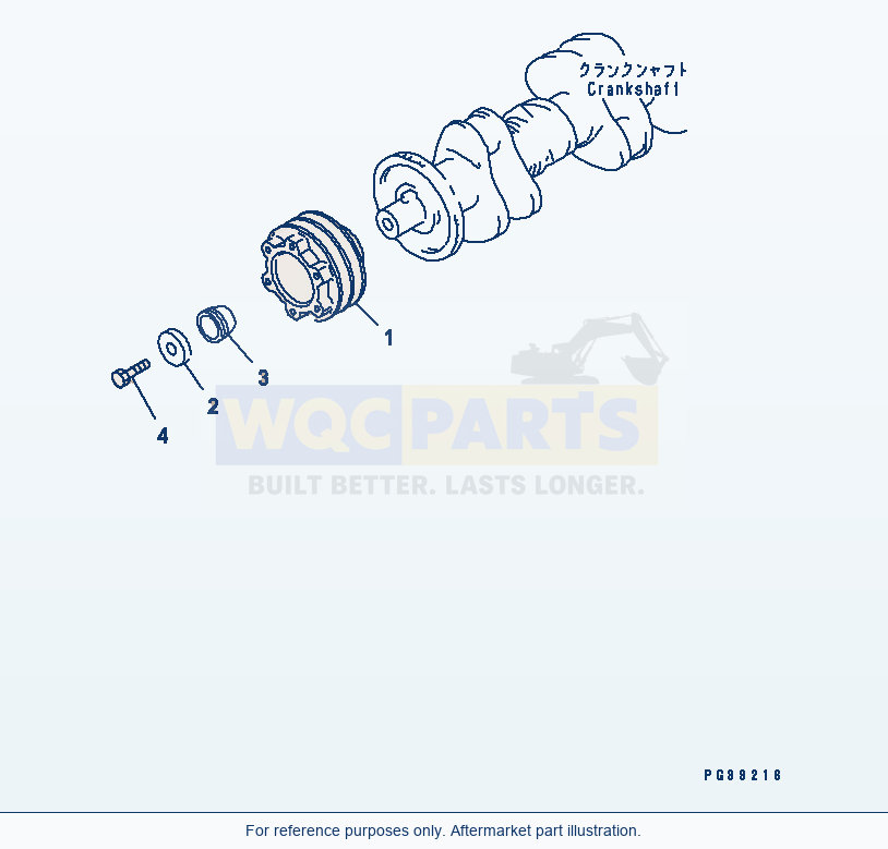 Komatsu WA380-3 Crank Pulley(#19433-) Serial 53001-UP parts diagram