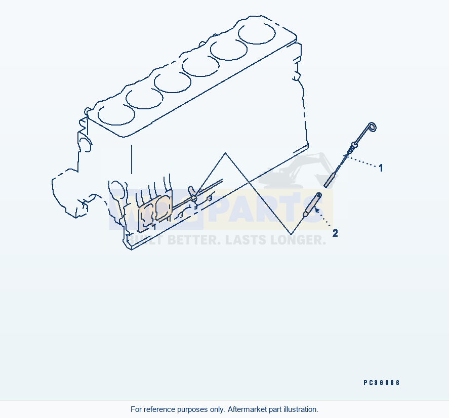 Komatsu WA380-3 Oil Level Gauge(#15614-) Serial 53001-UP parts diagram
