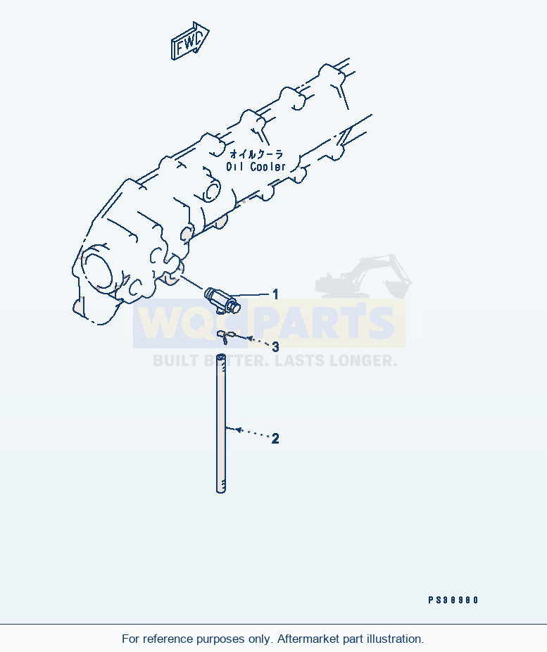 Komatsu WA380-3 Water Drain Valve Serial 53001-UP parts diagram